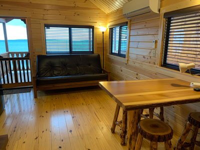 The Beach House Lakeview Log Cabin Interior